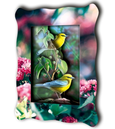 Хобби и Творчество VIZZLE Объемная картина Дуэт лимонных певунов