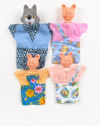 Миниатюра фотографии Русский стиль кукольный театр три поросенка 4 персонажа 11006