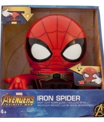 Часы Марвел (Marvel) Будильник BulbBotz Infinity Wars минифигура Spider-Man 14 см