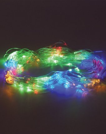 Миниатюра фотографии Золотая сказка электрогирлянда светодиодная сеть 160 ламп 1,5х1,5 м