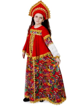 Миниатюра фотографии Карнавальный костюм батик боярыня
