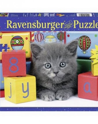 Миниатюра фотографии Ravensburger пазл светящийся котенок с кубиками 200 шт