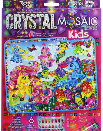 Набор для творчества Данко-Тойс Crystal Mosaic Kids Волшебные Пони