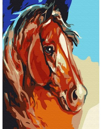 Molly Картина по номерам Рыжий конь 20х15 см